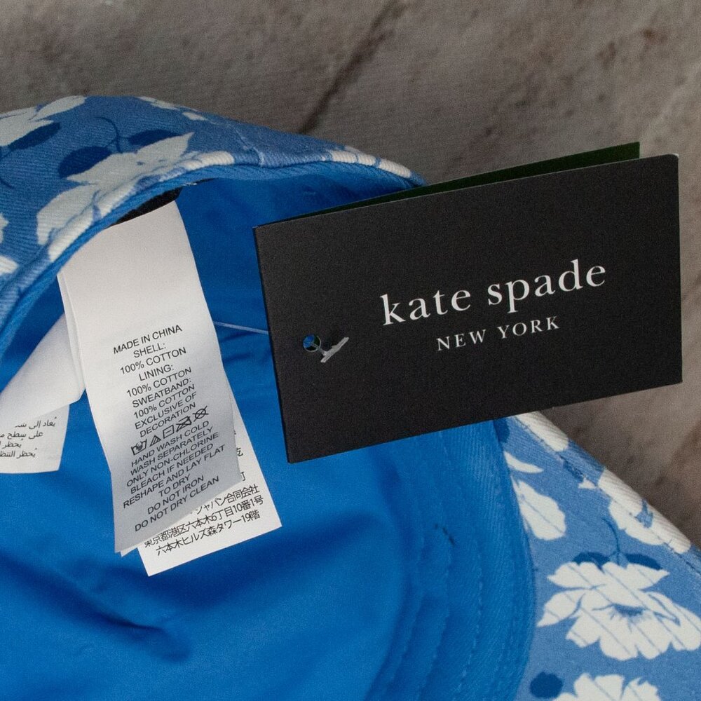 NWT kate spade Springtime Floral in Blue Baseball Cap - Picture 7 of 7